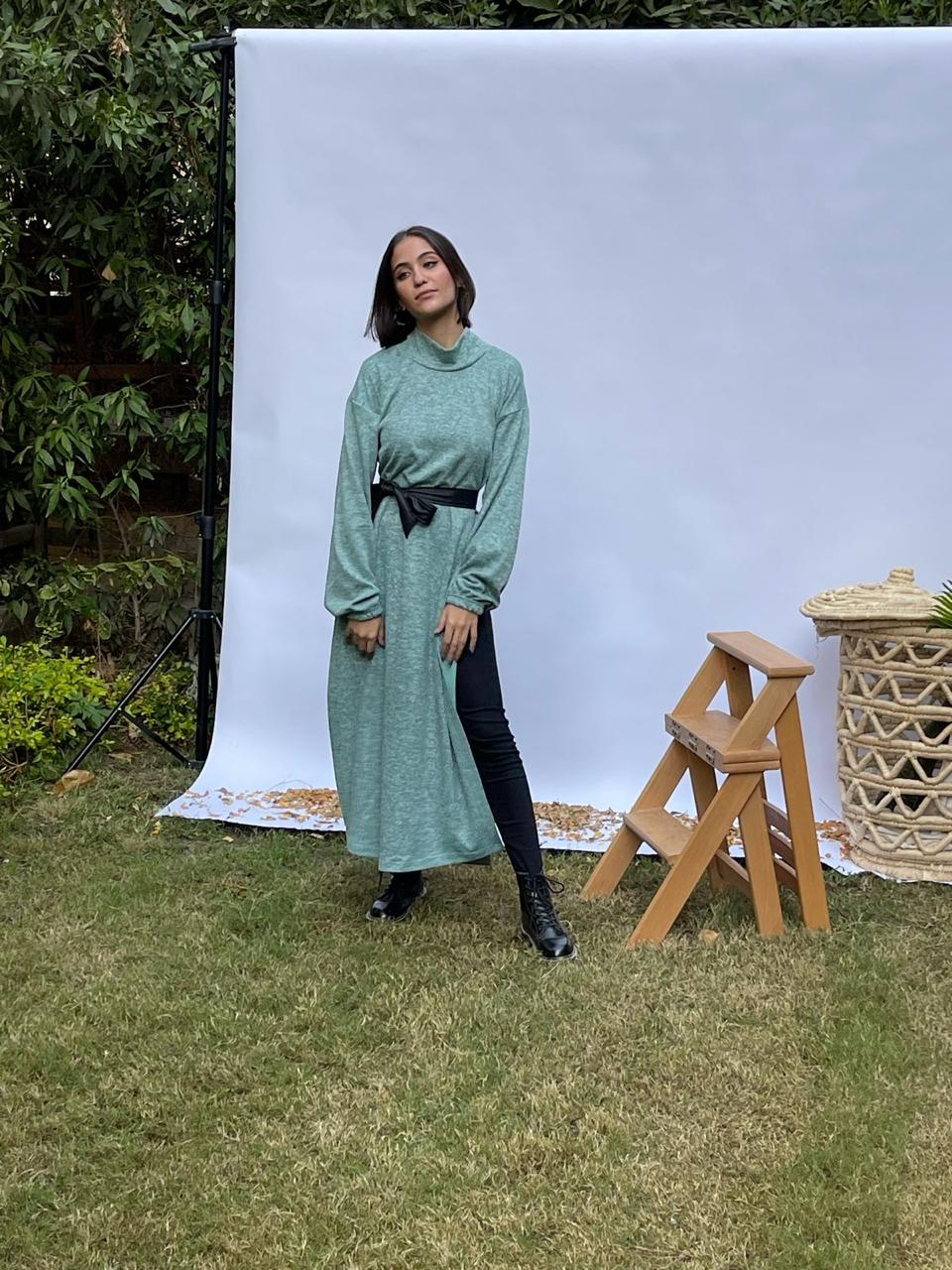 Mint green tunic